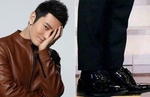 huang xiaoming he lifts shoe